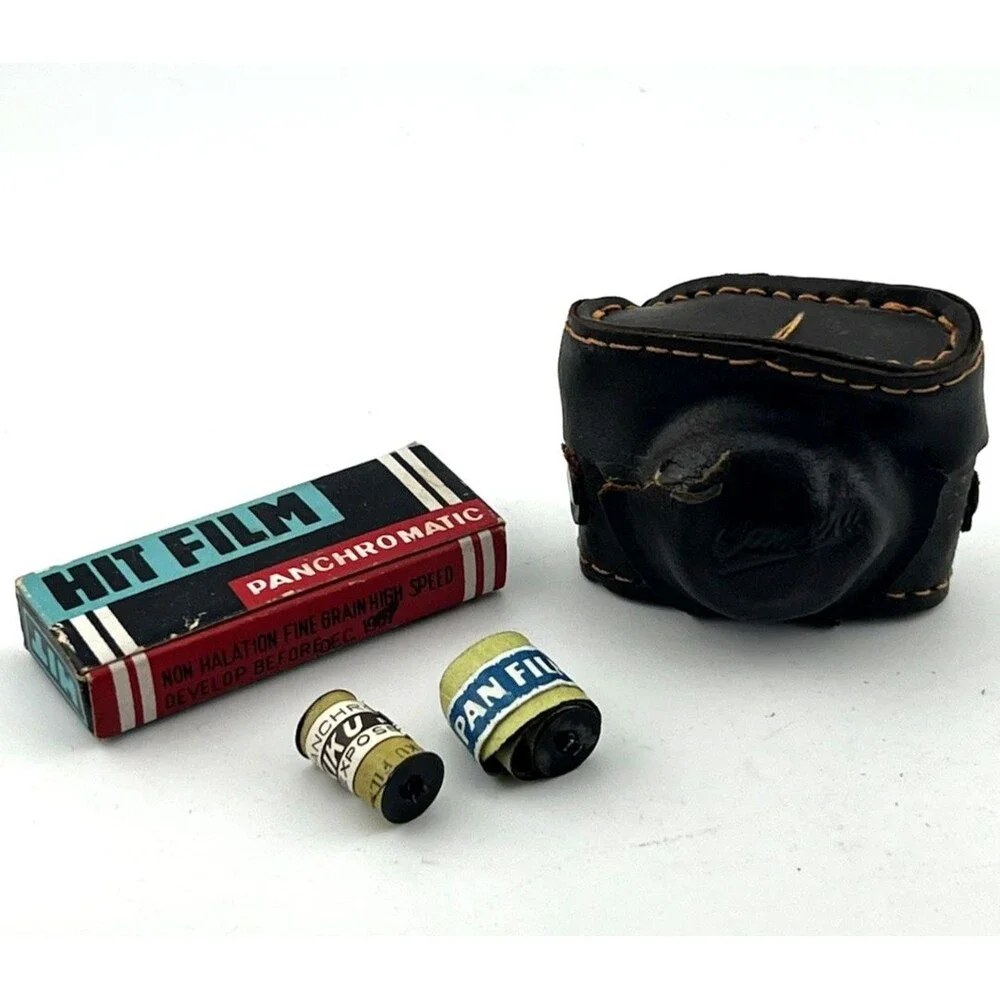 1950’s Hamco miniature camera w/case Multiple Rolls Film Japan Japanese Rare